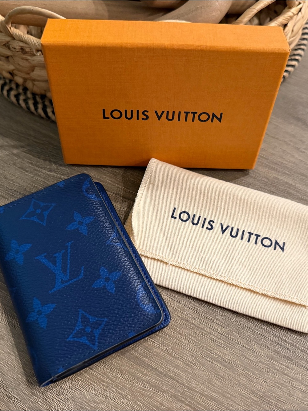 Louis Vuitton Pocket Organizer Blue Cobalt